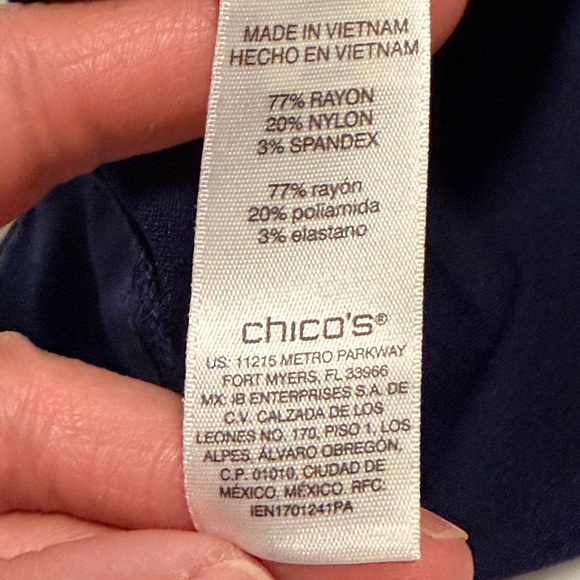 Chico's Dark Blue Perfect Stretch Pants Size 2.5 Regular - Picture 4 of 6